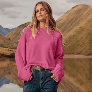 💝Chunky Hot Pink Sweater